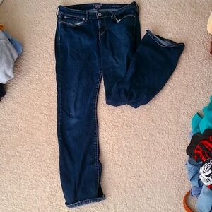 Dark blue boot cut jeans